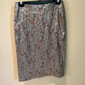 JCrew Collection Copper Metallic Pencil Skirt